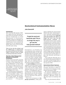 Geotechnical Instrumentation News
John Dunnicliff
Introduction
This is the fifty-fifth episode of GIN.
Two subjects this time