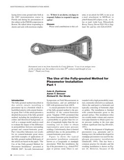 The Use of the Fully-grouted Method for
Piezometer Installation
Part 1
Iván A. Contreras
Aaron T. Grosser
Richard H. Ver Stra