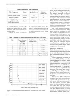 of adjusting the mix viscosity. The
properties of the individual mix compo-
nents used in the laboratory testing are
listed i