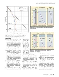 References
Contreras, I.A., Grosser, A.T., and
VerStrate, R.H. 2007. “Basic
Strength and Deformation Proper-
ties of Cement-B