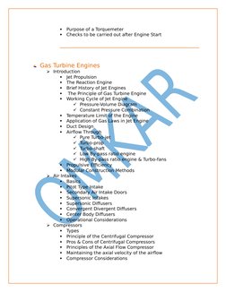 
Purpose of a Torquemeter

Checks to be carried out after Engine Start
Gas Turbine Engines
Introduction

Jet Propulsion
