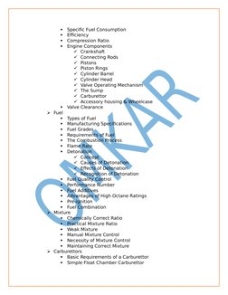 
Specific Fuel Consumption

Efficiency

Compression Ratio

Engine Components
Crankshaft
Connecting Rods
Pistons
Pisto