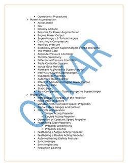 
Operational Procedures
Power Augmentation

Atmosphere

ISA

Density Altitude

Reasons for Power Augmentation

Engine