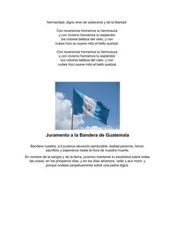 hermandad, digno eres de soberania y de la libertad. 
Con reverencia honramos tu hermosura 
y con civismo honramos tu esplend