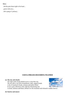 Descriptive Scenery Phrases | PDF | Sky | Earth Phenomena