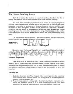 DRAFT 
April 29, 2014
5 
 
 
 
 
The Human Breathing System 
 
Start off by asking the students to breathe in and out. Let th