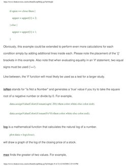 https://www.thinkorswim.com/tos/thinkScriptHelp.jsp?laf=bright
if open == close then { 
    upper = upper[1] + 2; 
} else {