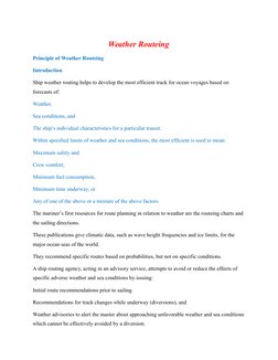 Efficient Ship Weather Routing Strategies | PDF | Ships | Sea