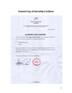Scanned Copy of Internship Certificate
4