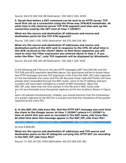 Wireshark NAT Lab Analysis | PDF | Transmission Control Protocol ...
