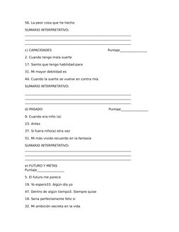 56. La peor cosa que he hecho
SUMARIO INTERPRETATIVO: 
__________________________________________________________________ 
__