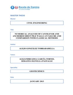 Numerical Analysis of Sheet Pile Walls | PDF | Deep Foundation ...