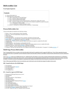 Engineering Deliverables Overview | PDF | Request For Proposal | Pump