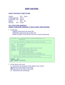 JCL Sort Utilities and Examples | PDF | Parameter (Computer Programming ...