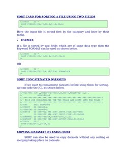 JCL Sort Utilities and Examples | PDF | Parameter (Computer Programming ...