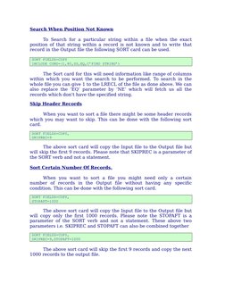 JCL Sort Utilities and Examples | PDF | Parameter (Computer Programming ...