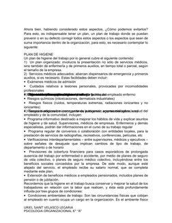 Informe de Seguridad e Higiene Laboral | PDF | La seguridad | Recursos ...