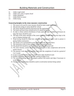 Building Materials and Construction
ii)
Ashlar rough tooled
iii)
Ashlar rock, rustic or quarry faced
iv)
Ashlar chamfered
v)