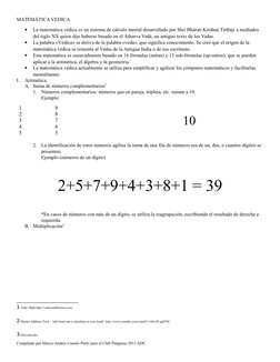 MATEMÁTICA VEDICA

La matemática védica es un sistema de cálculo mental desarrollado por Shri Bhárati Krishná Tirtháji a med