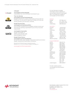 myKeysight
www.keysight.com/find/mykeysight
A personalized view into the information most relevant to you.
Three-Year Warrant