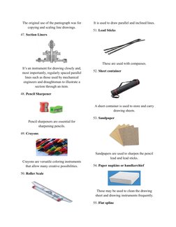 Drawing Instruments Pdf Overview of 60 Drawing Instruments | PDF | Technical Drawing | Drawing