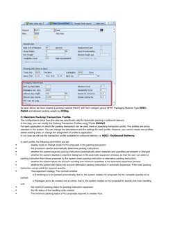 Automatic Packing Configuration in SAP | PDF | Packaging And Labeling ...