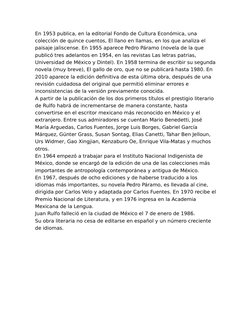 En 1953 publica, en la editorial Fondo de Cultura Económica, una 
colección de quince cuentos, El llano en llamas, en los que
