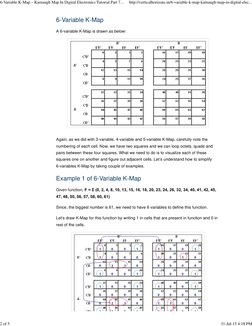 6-Variable K-Map
A 6-variable K-Map is drawn as below:
Again, as we did with 3-variable, 4-variable and 5-variable K-Map, car