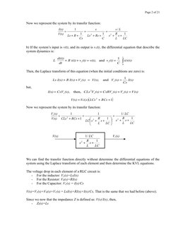 Transfer Functions in Electrical Systems | PDF | Rotation Around A ...