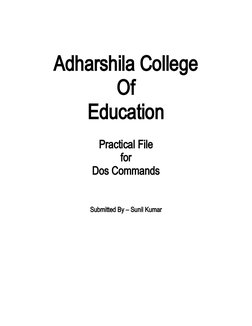 DOS Commands Practical Exercises | PDF | Computer File | Command Line ...