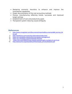 
Designing  economic  heuristics  to  enhance  and  improve  the
innovational capabilities

Proper documentation of the cos