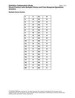 AP Statistics Practice Exam | PDF | Statistics | Statistical Analysis