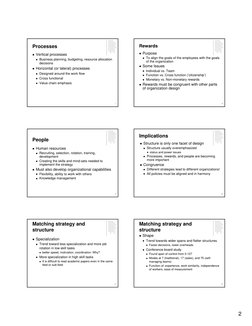 2
7
Processes
z Vertical processes
z Business planning, budgeting, resource allocation 
decisions
z Horizontal (or lateral) p