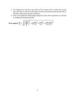 6 
 
3. The radiation loss only due to the surface of G in contact with C is taken into account 
here while there is some los