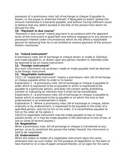 possessor of a promissory note, bill of exchange or cheque if payable to 
bearer, or the payee or endorsee thereof, if 9[paya