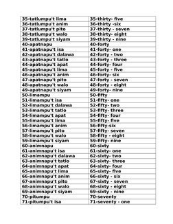 Tagalog Numbers 1-100 Guide | PDF