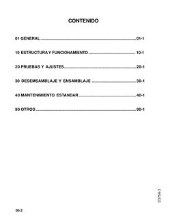 00-2
D375A-3
CONTENIDO
01 GENERAL .......................................................................................01-1