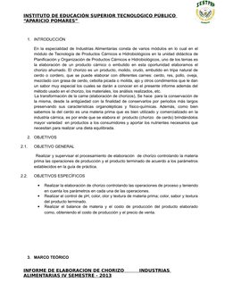 INSTITUTO DE EDUCACIÓN SUPERIOR TECNOLOGICO PÚBLICO 
“APARICIO POMARES”
 
  
1.
INTRODUCCIÓN
En la especialidad de Industrias