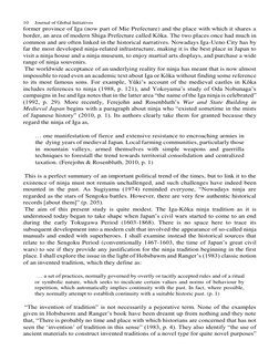 10 Journal of Global Initiatives
former province of Iga (now part of Mie Prefecture) and the place with which it shares a