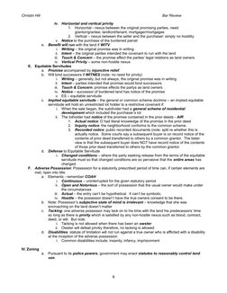 Christin Hill
Bar Review
iv.
Horizontal and vertical privity
1.
Horizontal - nexus between the original promising parties, ne