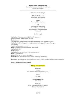 Annie Script PDF | PDF | Annie (Musical) | Entertainment (General)