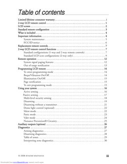 iii
© 2008 directed electronics
Table of contents
Limited lifetime consumer warranty . . . . . . . . . . . . . . . . . . . .