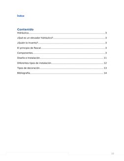 10
Índice
Contenido
Hidráulica...............................................................................................
