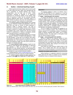 World Placer Journal – 2007, Volume 7, pages 66-161.                www.mine.mn 
 
78
4: 
Iodine – chemical leaching of gold