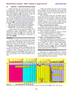 World Placer Journal – 2007, Volume 7, pages 66-161.                www.mine.mn 
 
77
3: 
Chlorine – chemical leaching of gol