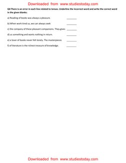 Class 8 Tenses Worksheet with Answers | PDF | Linguistics | Syntax