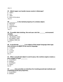 JavaScript MCQ Questions and Answers | PDF | Dynamic Web Page | Java Script