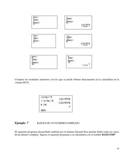 Compare los resultados anteriores con los que se puede obtener directamente en