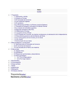 Índice 
  [ocultar] (https://es.wikipedia.org/wiki/Manuel_Belgrano)  
 
1 Trayectoria 
o 
1.1 Nacimiento y familia 
o 
1.2 E