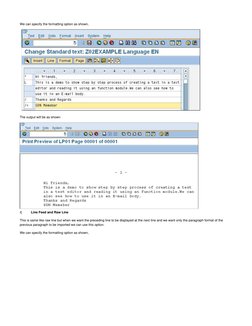 Creating Standard Text in SAP SO10 | PDF | Email | Command Line Interface